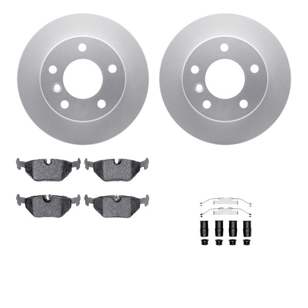 Dynamic Friction Co 4512-31167, Geospec Rotors with 5000 Advanced Brake Pads includes Hardware, Silver 4512-31167